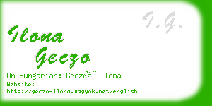 ilona geczo business card